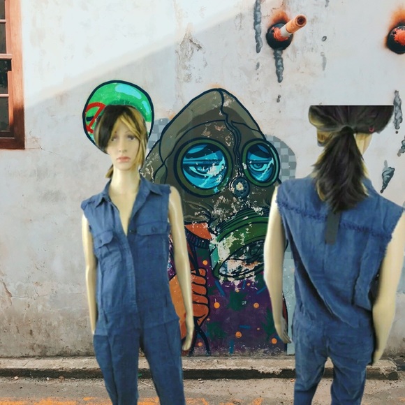 SOLD! Distressed Military Jumpsuit - Picture 13 of 16